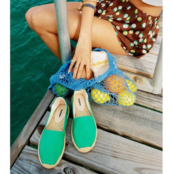 Soludus Women's Fiji Green The Dali Original Espadrille Shoes Size 9-9.5 - Picture 7 of 9